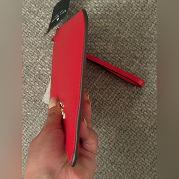 Brand New Kate Spade Ruby Red Leather Wristlet Wallet Card Slots | 8” x 5” - Picture 8 of 10